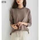 Long-sleeve Lettuce-edge Top