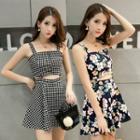 Strappy Cutout A-line Mini Dress