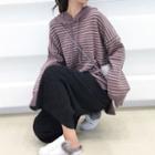 Set: Striped Hoodie + Wide Leg Pants
