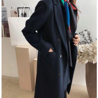Double-breasted Wool Coat One Size