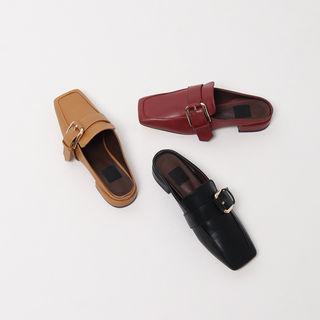 Buckled-detail Slide Sandals