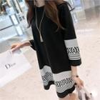 Pattern-panel Midi T-shirt Dress