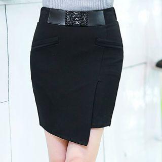 Asymmetric Pencil Skirt
