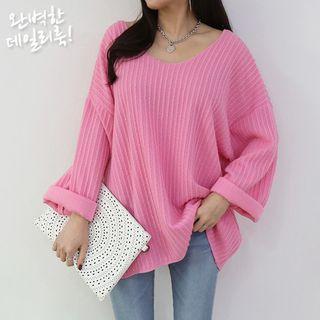 Over-fit Rib-knit Sweater