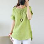 Pocketed Short-sleeve Top