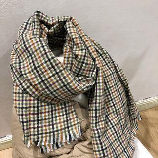 Color Panel Scarf Green - One Size