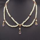 Retro Faux Pearl Layered Necklace 1 Pcs - Q58 - One Size