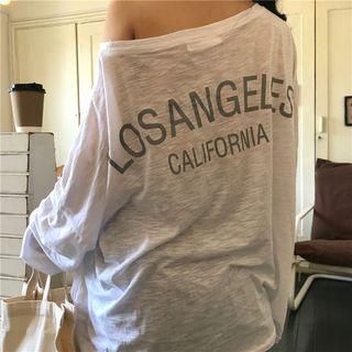 Lettering Back Long-sleeve T-shirt