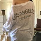 Lettering Back Long-sleeve T-shirt