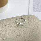 Bamboo Open Ring Silver - Size 12
