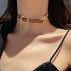 Chain Strap Choker Brown - One Size
