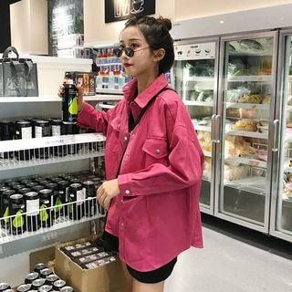 Oversized Light Jacket Rose Red - One Size