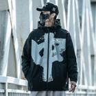 Chinese Print Hooded Jacket
