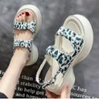 Platform Chunky Heel Leopard Print Sandals