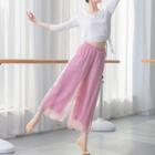 Set: 3/4-sleeve Asymmetrical Dance Top + Wide Leg Pants