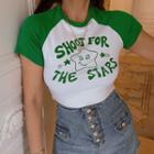 Short-sleeve Star Print Raglan T-shirt