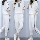 Set: Sport Elbow-sleeve Top + Sweatpants