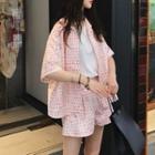 Short-sleeve Polka Dot Shirt + Polka Dot Shorts