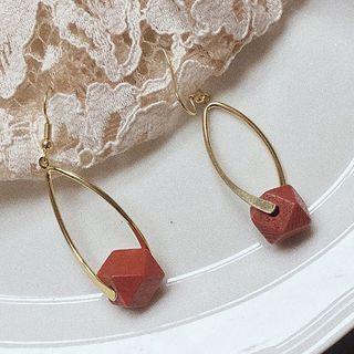 Geometric Bead Dangle Earring