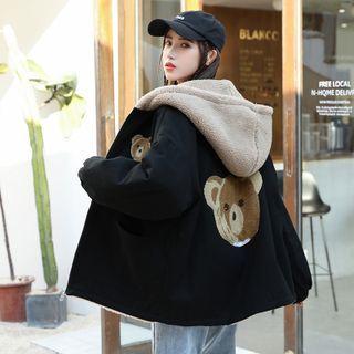 Bear Detail Hooded Jacket