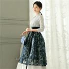Floral Midi Hanbok Skirt