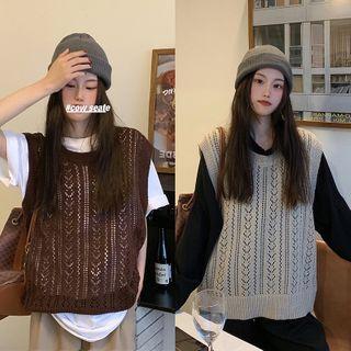 Perforated Sweater Vest