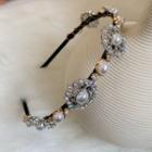 Faux Pearl Face Wash Headband