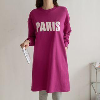 Letter Pocket-side T-shirt Dress