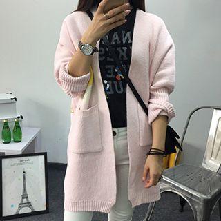 Cartoon Print Back Long Cardigan