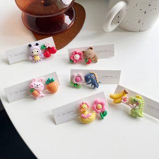Animal & Fruit Resin Asymmetrical Earring