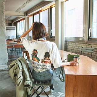 Short-sleeve Lettering Graphic T-shirt