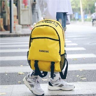 Lettering Buckled Backpack