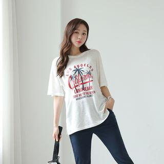 Printing Linen Blend T-shirt