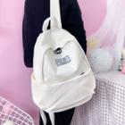 Letter Tagged Canvas Backpack