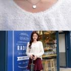 Round-neck Drop-shoulder Furry Top