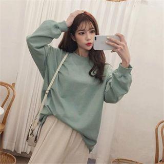 Pastel Color Loose-fit Sweatshirt