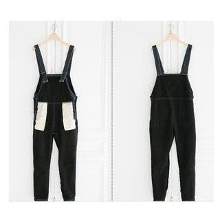 Fleece-lined Denim Dungaree