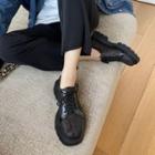 Mesh Platform Lace-up Shoes