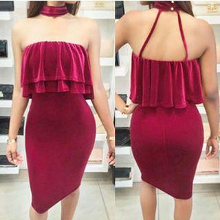 Strapless Choker Dress