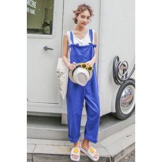 Tie-detail Suspender Pants