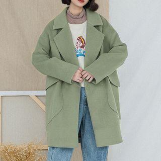 Open Front Coat Matcha Green - One Size