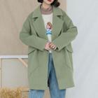 Open Front Coat Matcha Green - One Size