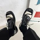 Two-tone Square Toe Lace-up Shoes