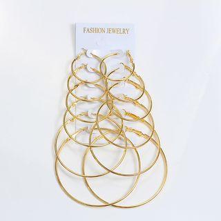 Set Of 6: Hoop Earring