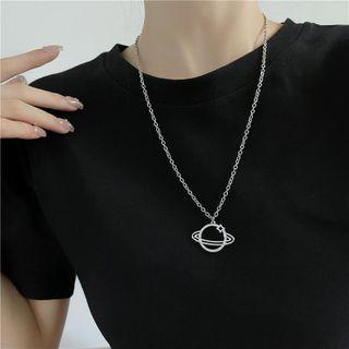 Planet Pendant Alloy Necklace Necklace - One Size