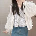 Puff-sleeve Light Jacket / Camisole Top