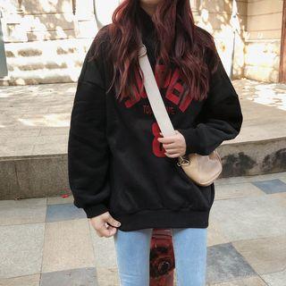 Lettering Sweatshirt Black - One Size
