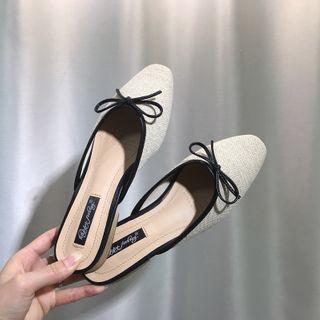 Bow Canvas Mules