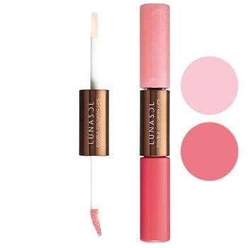 Kanebo - Lunasol Double Coloring Lips (#04 Milky Pink) 1 Pc