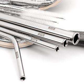 Stainless Steel Drinking Straw / Cleaning Brush / Pouch / Set